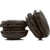 macaron showing black natural colors for bakery